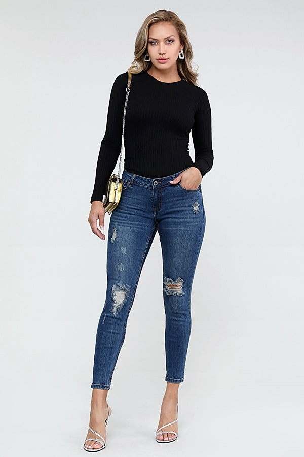Wholesale distressed Denim Jeans CLA-15D-40