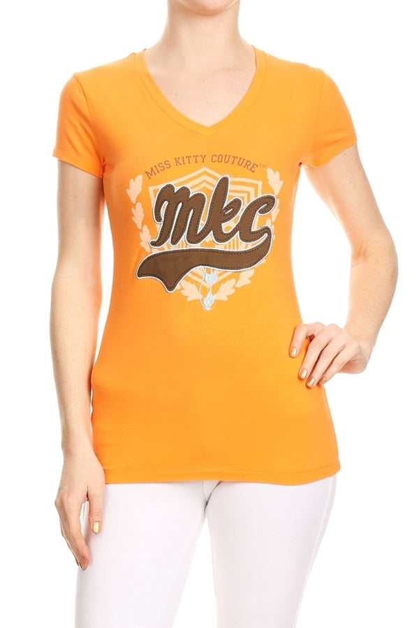 Wholesale Top V-105-ORANGE