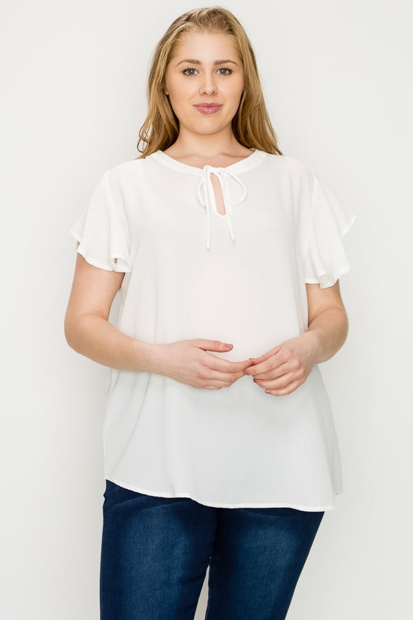 Plus size Koshibo Key-hole top
