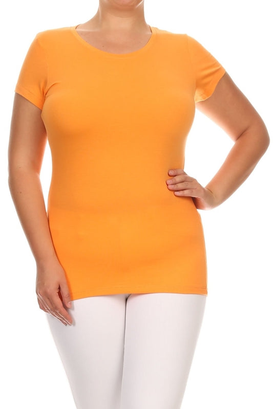 "Lovesweet" Plus size Women Tees 002-Orange
