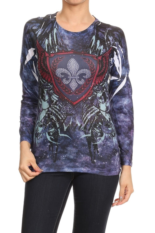Fleur de lis Sublimation Top CL-2323