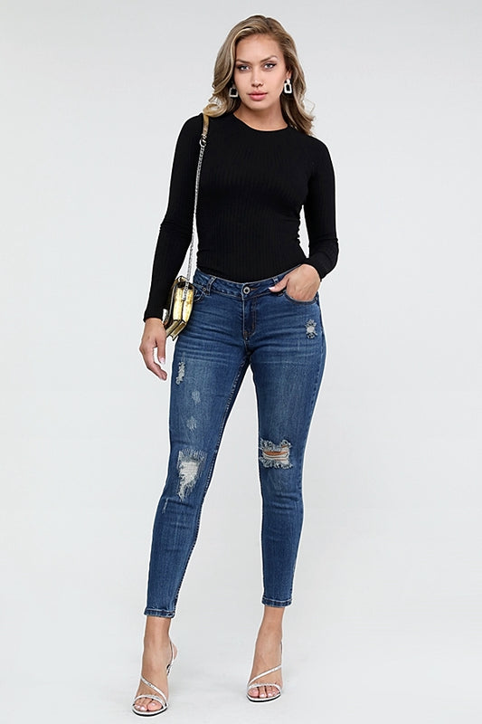 Wholesale distressed Denim Jeans CLA-15D-40