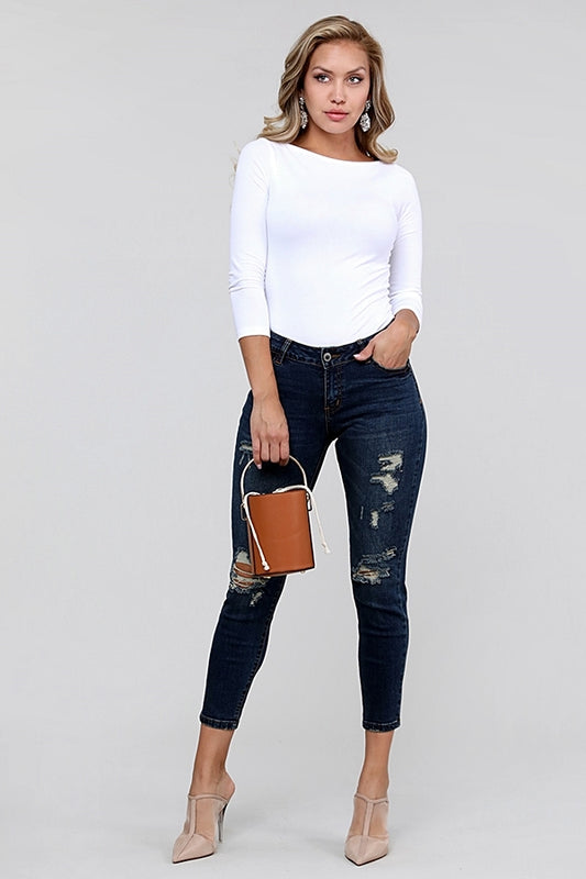 Wholesale distressed Denim Jeans CLA-15D-66