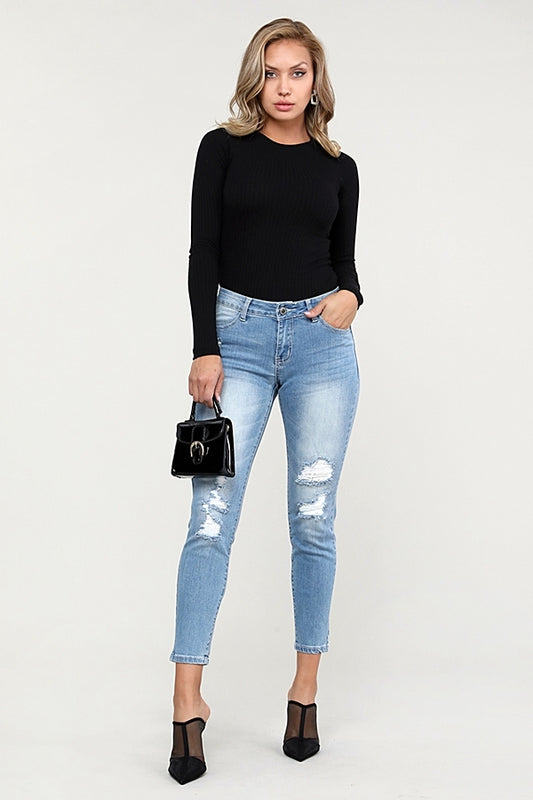 Wholesale distressed Denim Jeans CLA-15D-69