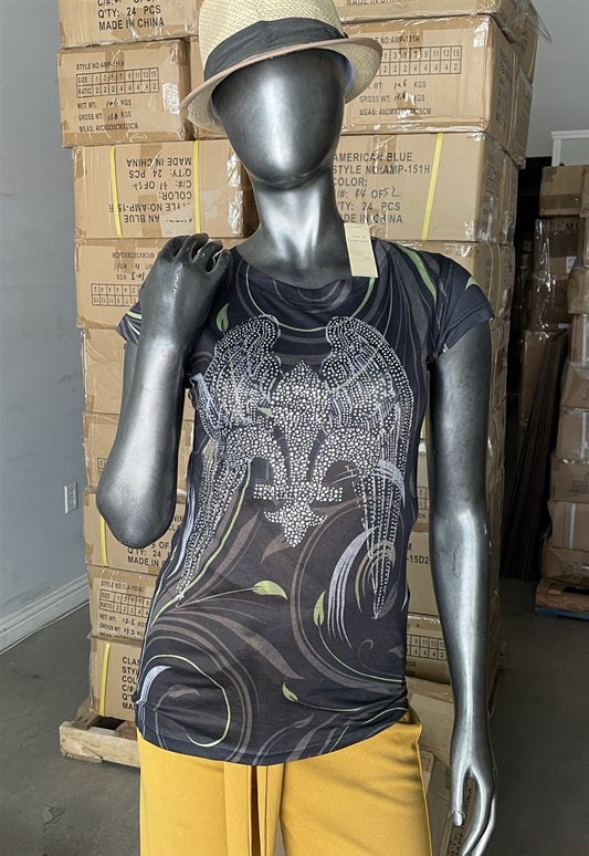Wholesale Sublimation print tops for juniors (CS201)