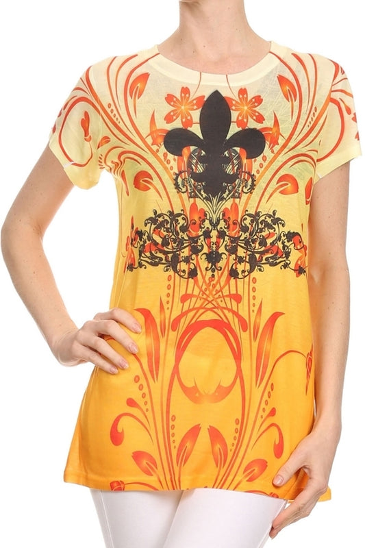 Wholesale Sublimation print tops for juniors (CS254)