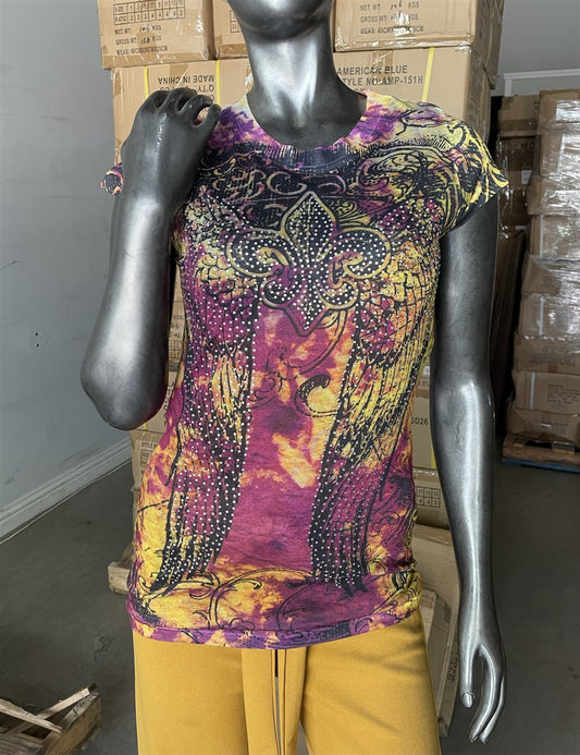 Wholesale Sublimation print tops for juniors (CS299)