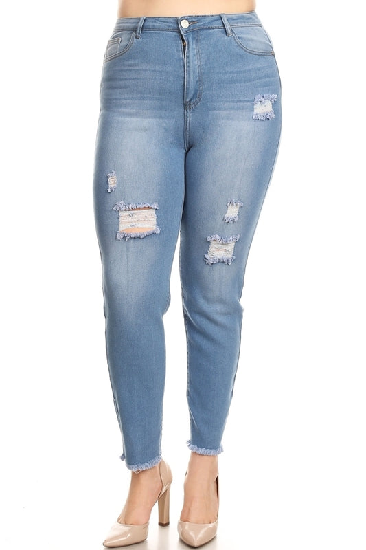 Plus size Cropped Skinny jeans JBBA-802