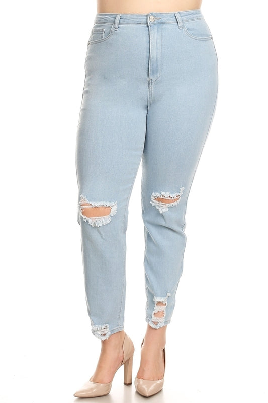 Plus size Cropped Skinny jeans JBBA-805