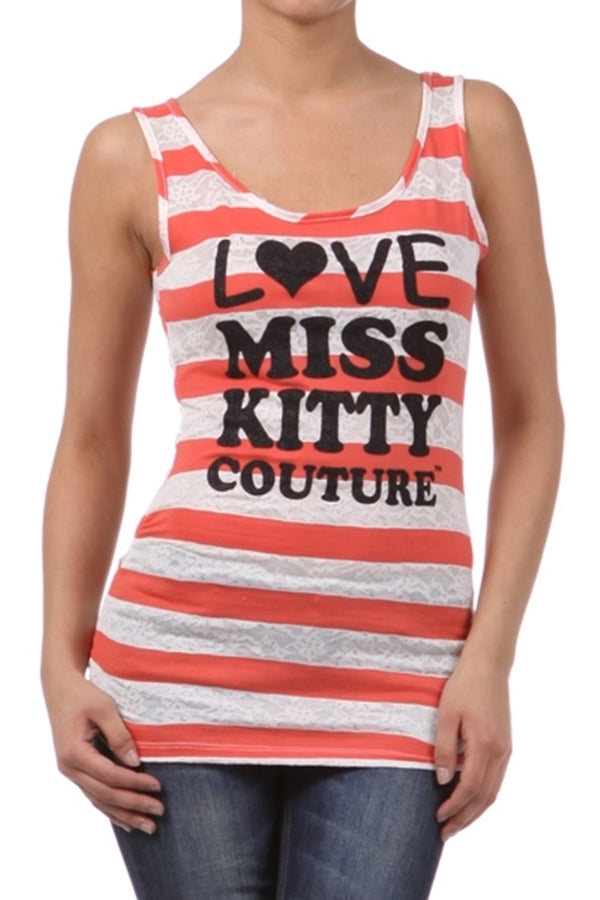 Juniors printed tank top MKCT-1002