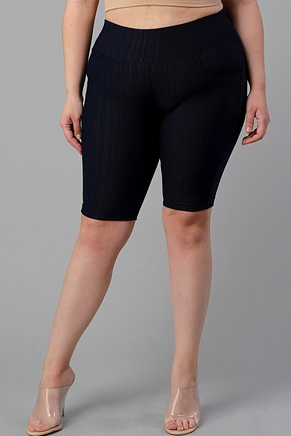 Plus size Bermuda Short Jeggings N2048-NV(10Pc)