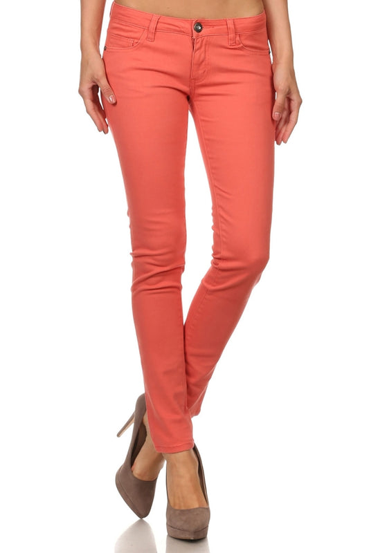 Wholesale Pants Basic 5 Pockets NSP-103 Coral