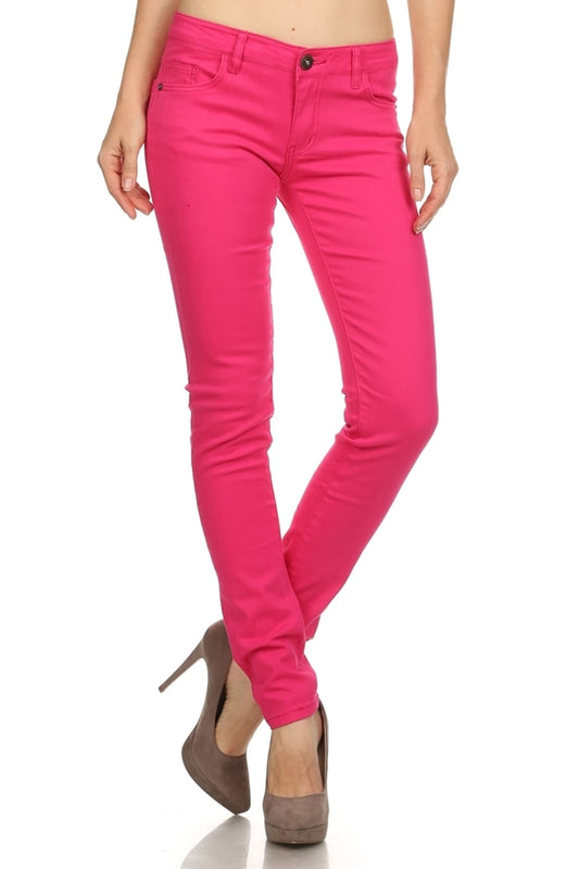 Wholesale Pants Basic 5 Pockets NSP-103 Fushia