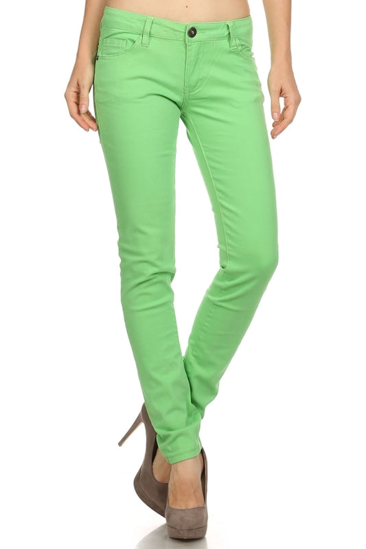 Wholesale Pants Basic 5 Pockets NSP-103 Lime