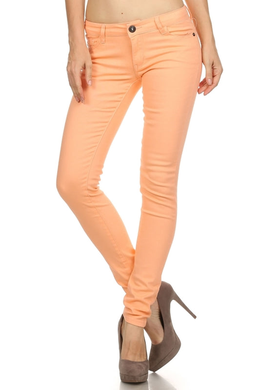 Wholesale Pants Basic 5 Pockets NSP-103 Peach