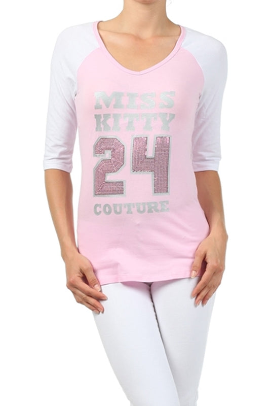 Wholesale Baseball Top P-3010-Pink