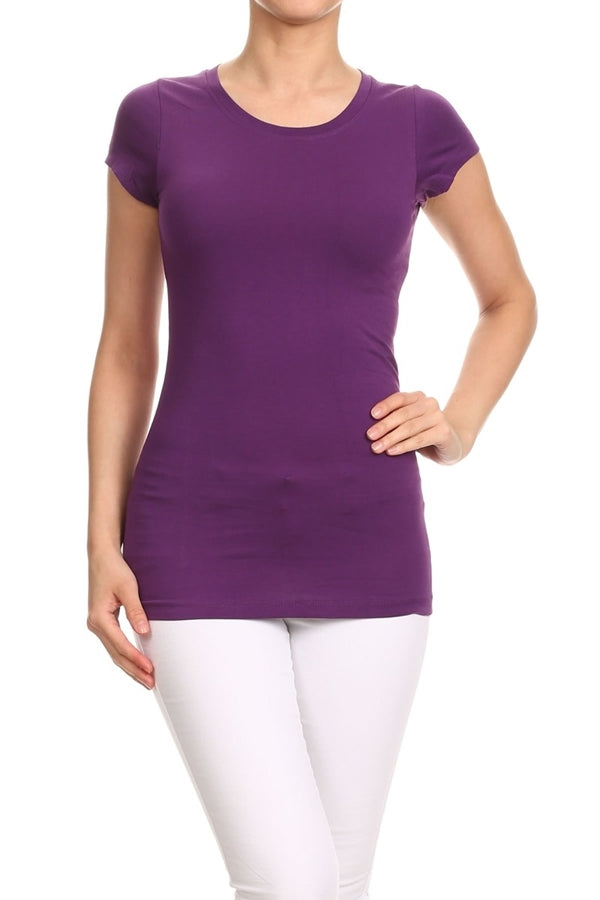LoveSweet Basic T-shirts T-001-Purple