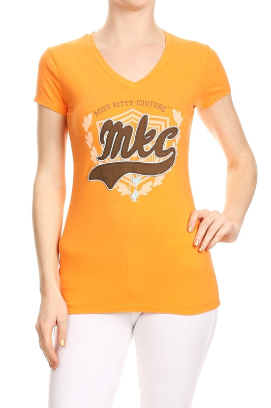 Wholesale Top V-105-ORANGE
