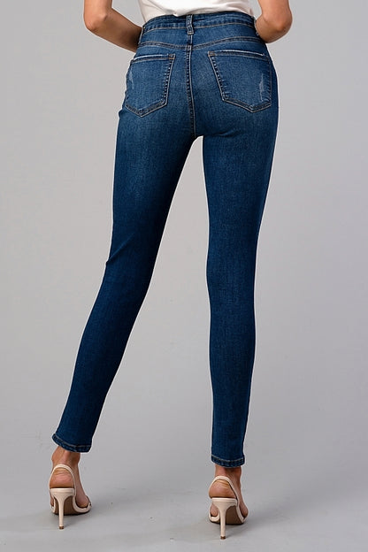 American Blue Juniors Distressed Skinny Jeans – Classic 5 Pocket Style