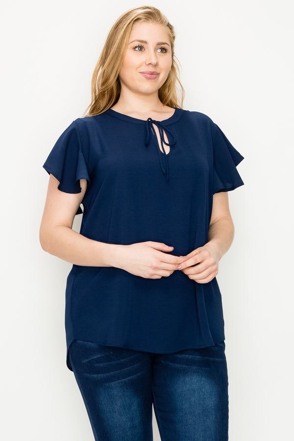 Plus size Koshibo Key-hole top