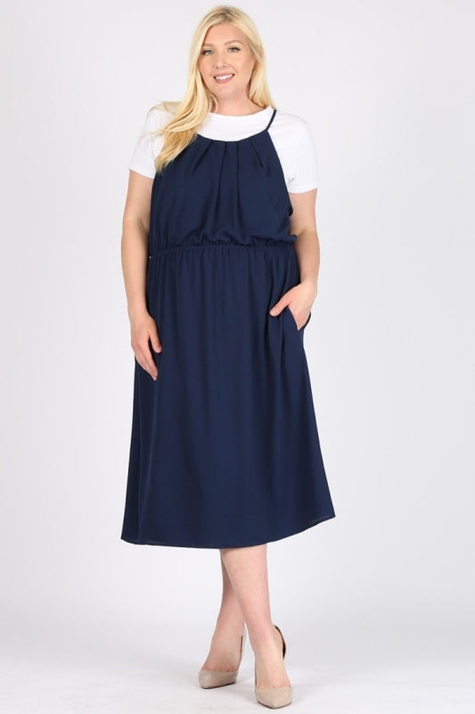 PLUS SIZE KOSHIBO MIDI-DRESSES