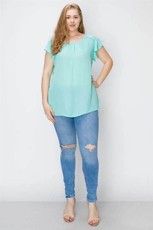 Wool Dobby Plus size Top