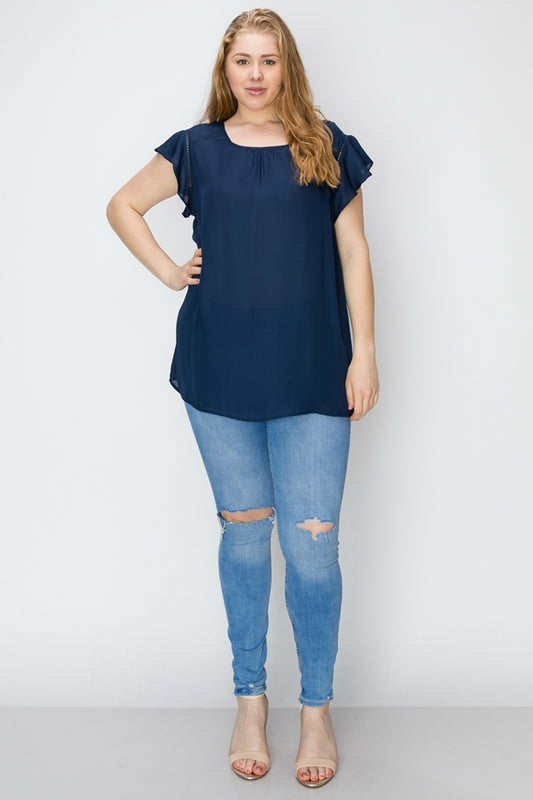 Wool Dobby Plus size Top